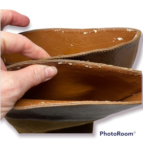 Lucky Brand Leather & Suede Boots - Almond Toe - Size 38 - Picture 10 of 11